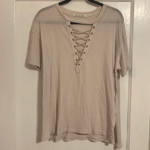 Free People Lace Up Shirt